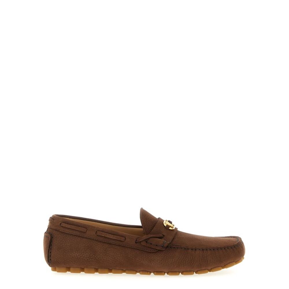 Valentino Garavani Brown Calfskin Slip-On Men's Loafers